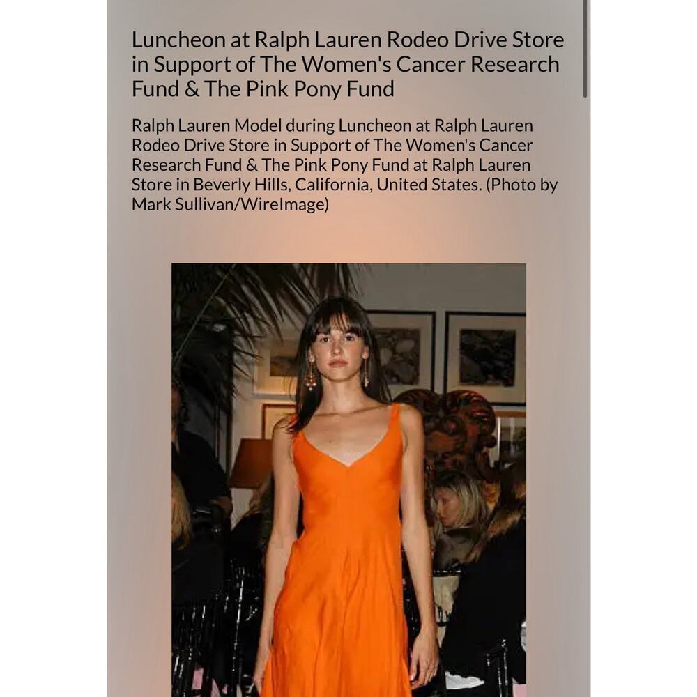Ralph Lauren Purple Label Linen Asymmetrical Dress Handkerchief Gown Sundress S - Picture 14 of 16